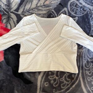 Elegant White Wrap Top